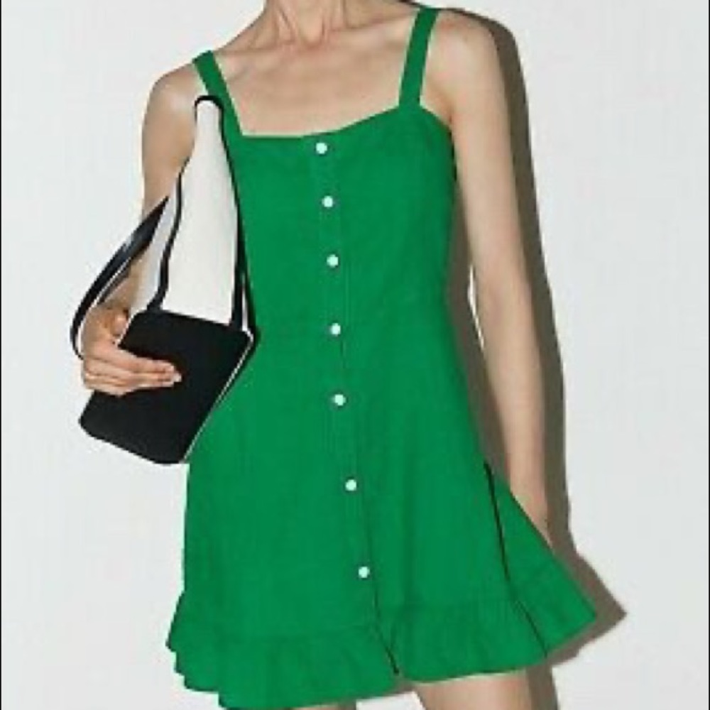 Linen button down dress